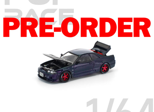 Load image into Gallery viewer, (Pre-order) POPRACE 1/64 SKYLINE GT-R R33 GHOST CHAMELEON Diecast Model Car
