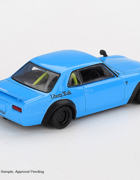 MINI GT #1169 Nissan LB Works HAKOSUKA Baby Blue Diecast Model Car