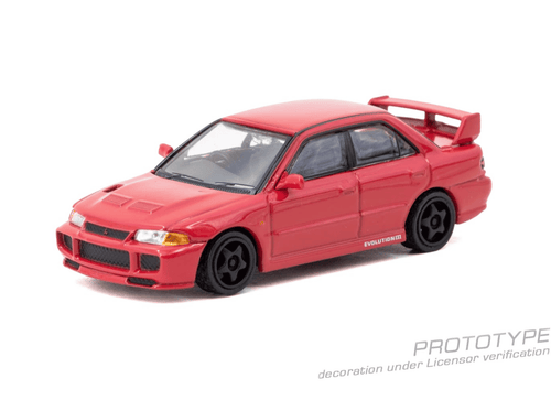 Load image into Gallery viewer, (Pre-order) Tarmac Works 1/64 Mitsubishi Lancer GSR Evolution III Red
