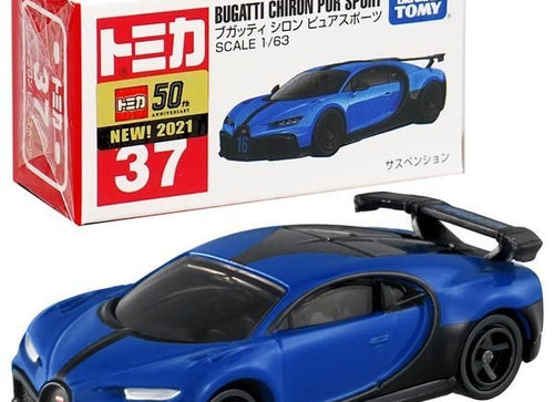 Load image into Gallery viewer, Takara Tomy Tomica Die-cast Car - NO.037 Bugatti Chiron Pure Sports
