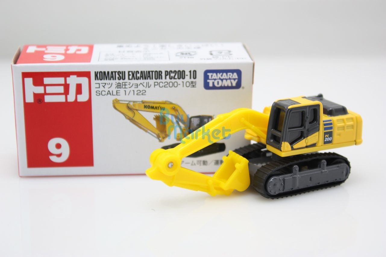 Takara Tomy Tomica #9 Komatsu Excavator PC200-10 1/122 Diecast Toy Car Japan