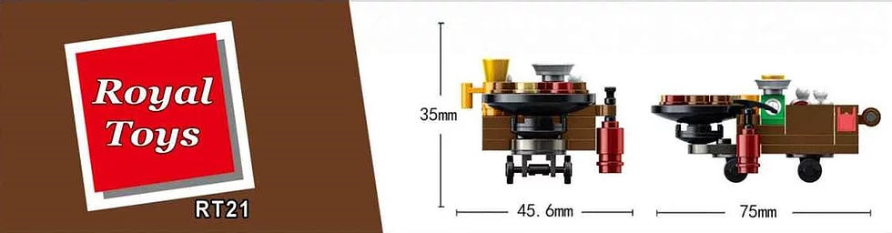 Royal Toys Building Blocks City Story Bricks RT21: Roasted Chestnuts (55 Pcs/Pzs)