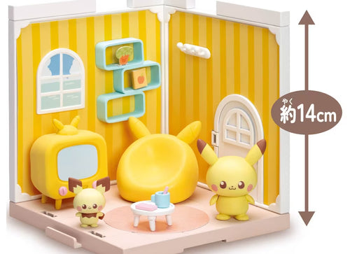 Load image into Gallery viewer, Takara Tomy Pokemon PokePiece House Living Pikachu &amp; Pichu set
