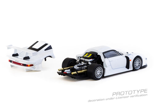 Load image into Gallery viewer, (Pre-order) Tarmac Works 1/64 Porsche 911 GT1 White with Taramc Cards Set

