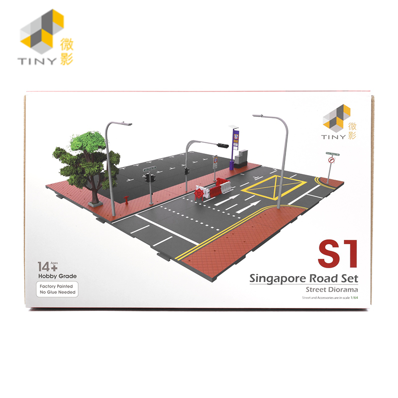 TINY City scale 1:64 Street Diorama Painted Model - S1 Singapore Road Set