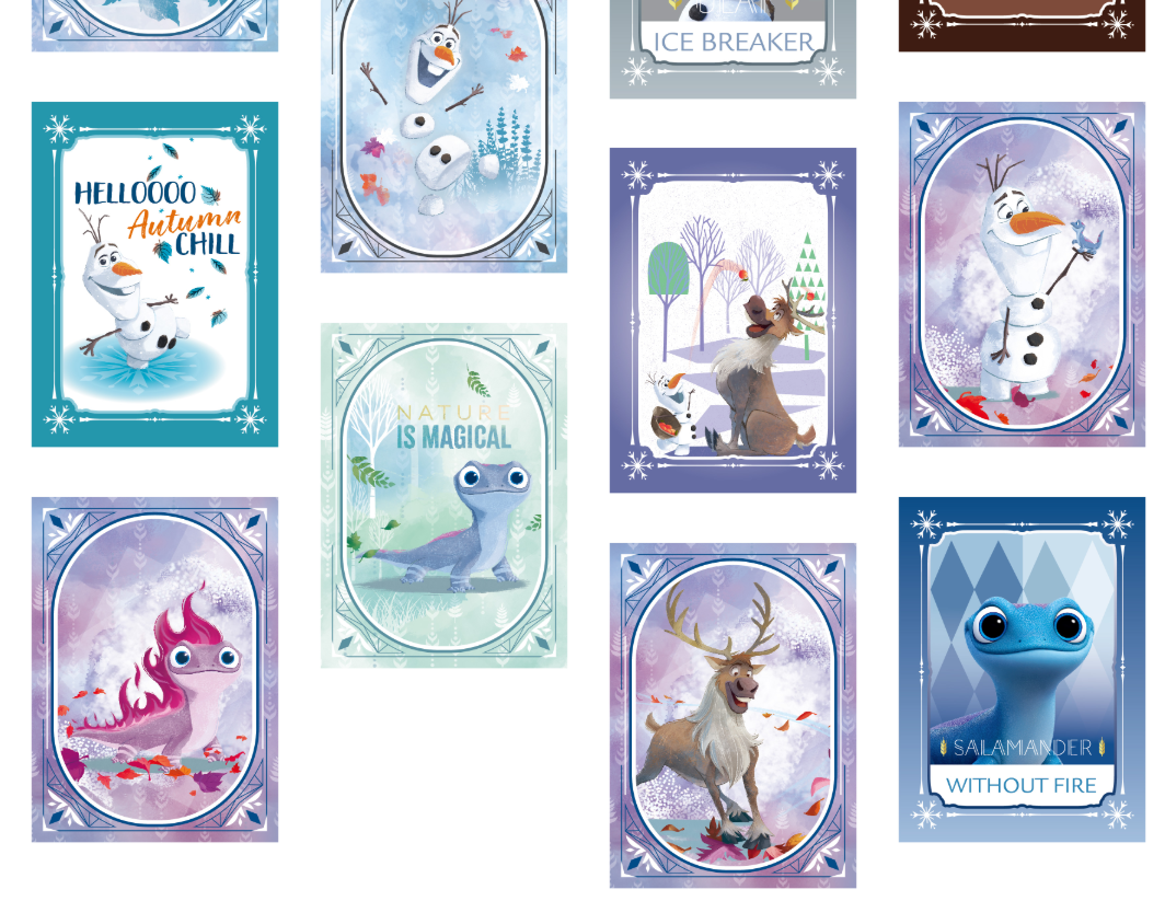 COSMOS Collectible Disney Snow Princess Collectible Card Box Set (80 cards SET)