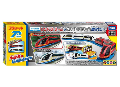 Load image into Gallery viewer, Takara Tomy Plarail Train Set - Red Stream &amp; White Stream Connection Railway Set
