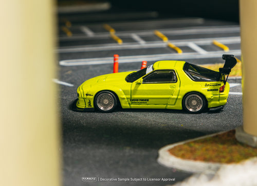 Load image into Gallery viewer, (Pre-order) Tarmac Works 1/64 Pandem Mazda RX-7 FC3S Yellow Diecast Model Car
