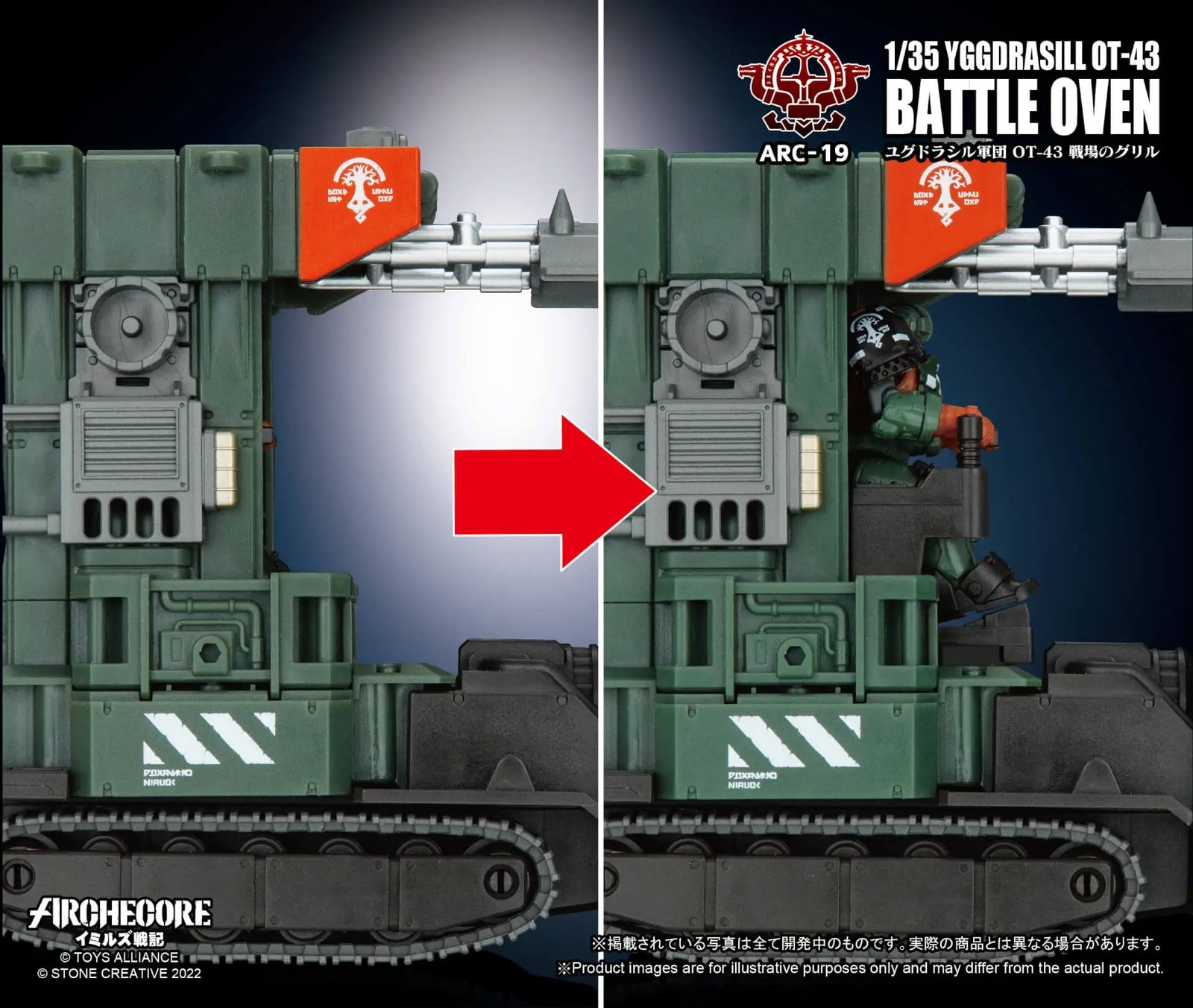 TA X ARCHECORE ARC-19 YGGDRASILL OT-43 Battle Oven Model
