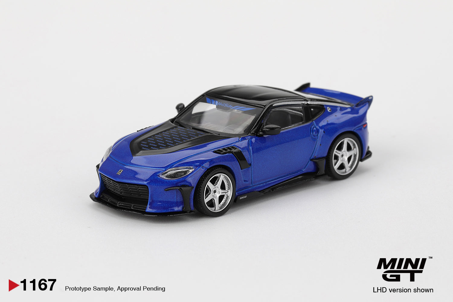 MINI GT #1167 Nissan Z VeilSide FFZ400 Seiran Blue RHD Model Car