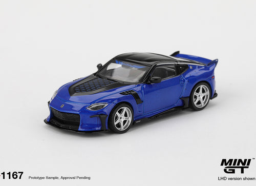 Load image into Gallery viewer, MINI GT #1167 Nissan Z VeilSide FFZ400 Seiran Blue LHD Model Car

