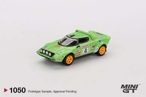 Load image into Gallery viewer, Mini GT #1050 Lancia Stratos HF #4 1979 Spanish Rally Champion
