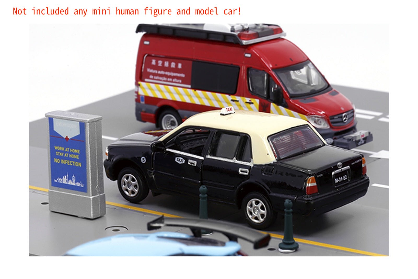 TINY City scale 1:64 Street Diorama Painted Model - S2 Macau Road Set