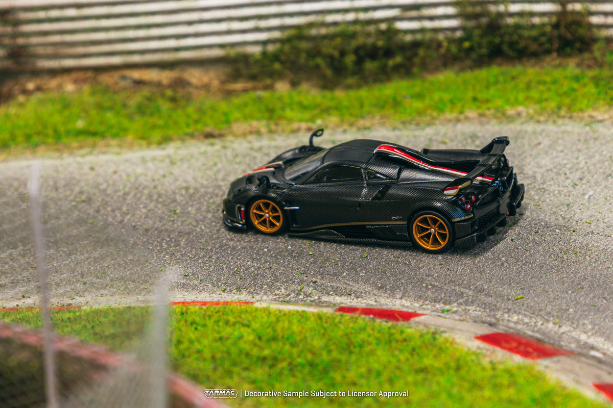 Tarmac Works 1/64 Pagani Imola Matt Black Carbon Fiber Model Car