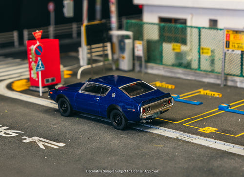 Load image into Gallery viewer, Tarmac Works 1:64 Nissan Skyline 2000GT-R KPGC110 Blue Metallic
