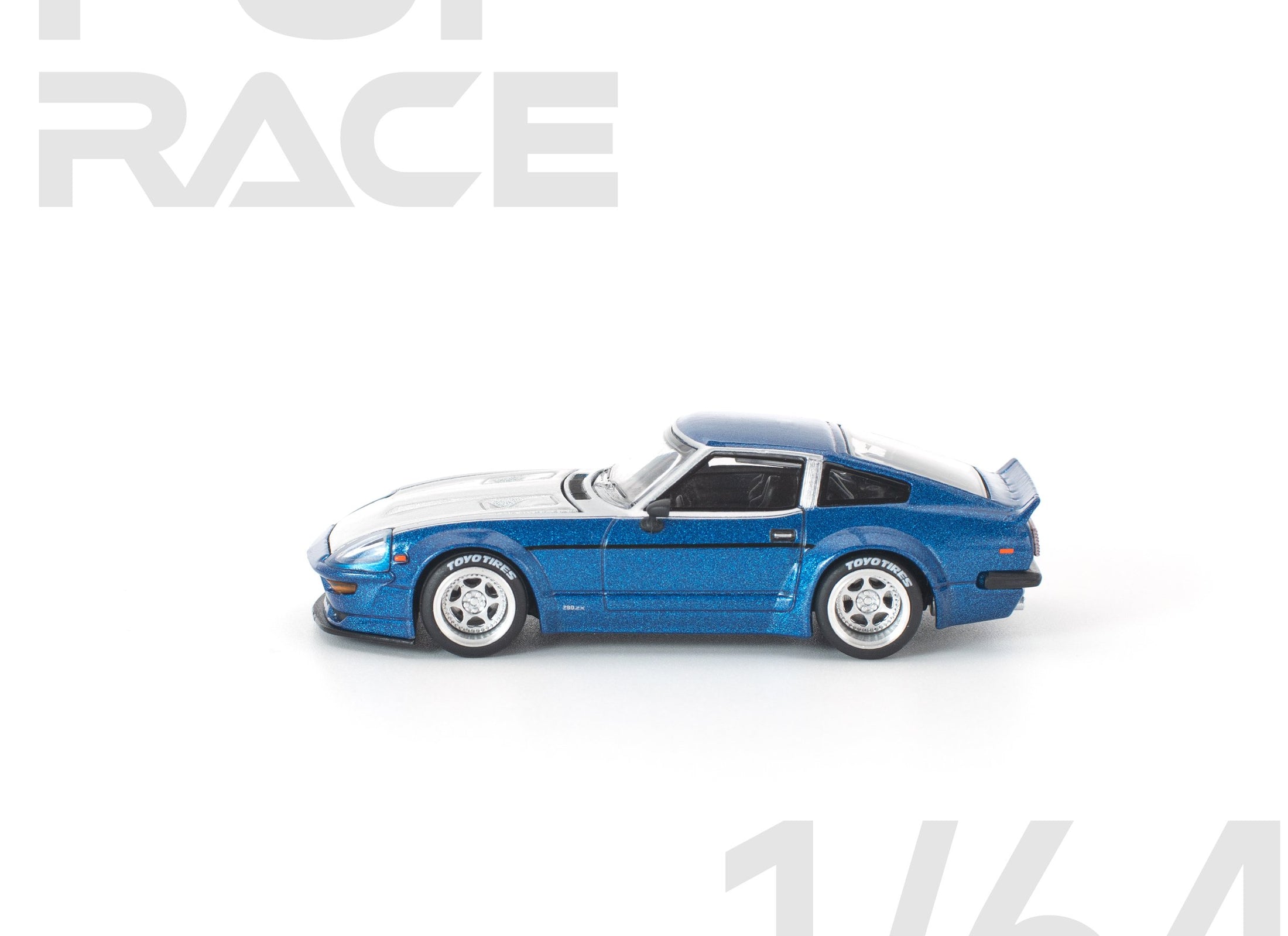 (Pre-order) POP RACE 1/64 PANDEM 280ZX BLUE Diecast Model Car #PR640315