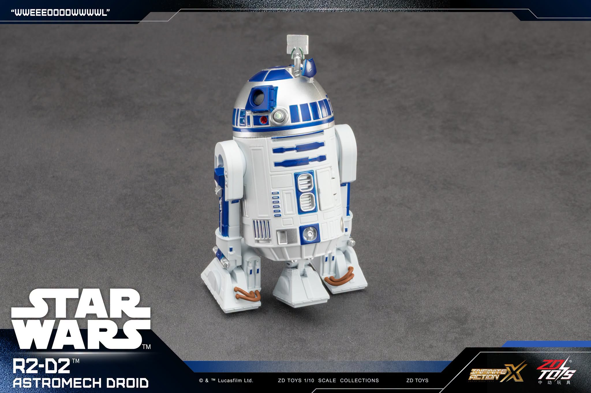 ZD Toys Star Wars 1:10 Action Figure - R2D2 Collectible Action Figure Set