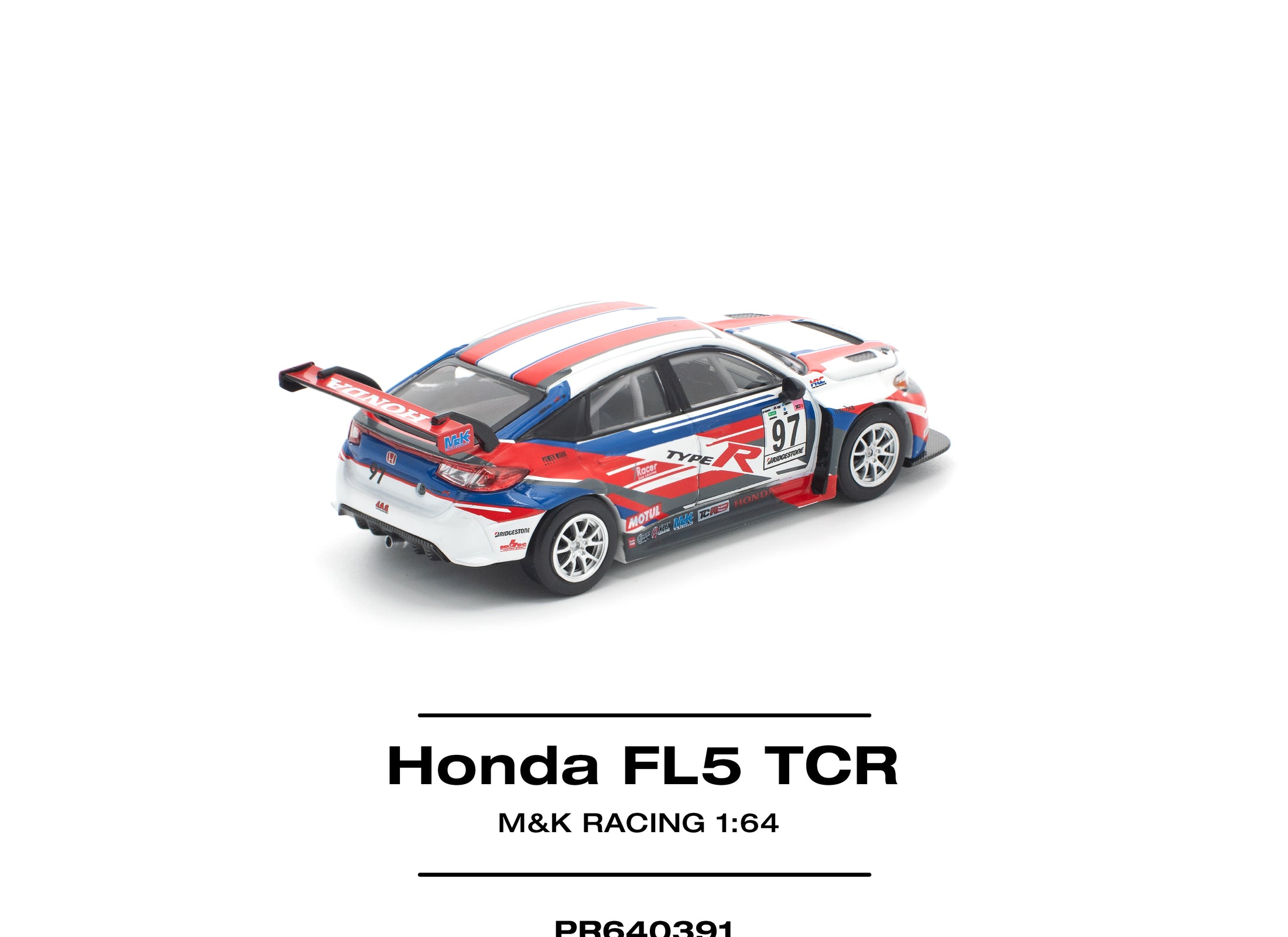 (Pre-order) POPRACE 1/64 HONDA CIVIC TYPE-R (FL5) TCR - M&K RACING Model Car