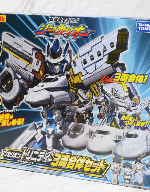 Load image into Gallery viewer, Takara Tomy Shinkansen Shinkalion  DXS10 Trinity 3-Car Transforming Robot Train
