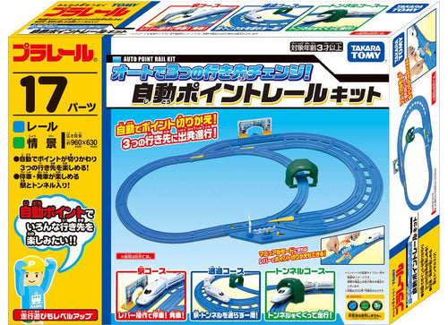 Load image into Gallery viewer, Takara Tomy Plarail Train Series Play Set - Automatic Point Rail Kit

