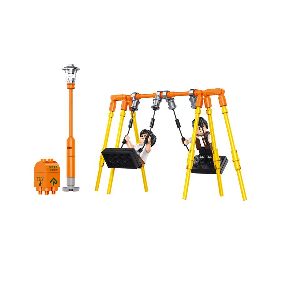 Royal Toys Building Blocks City Story Bricks RT31 : Playground Swing (87 Pcs/Pzs)