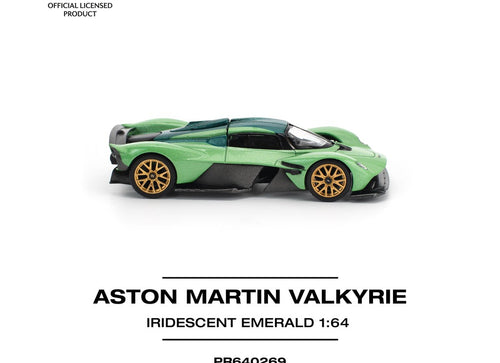 Load image into Gallery viewer, (Pre-order) POPRACE 1/64 ASTON MARTIN VALKYRIE IRIDESCENT EMERALD Model Car

