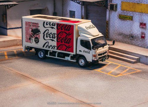 Load image into Gallery viewer, (Pre-order) Tarmac Works 1/64 Mitsubishi Fuso Canter COCA- COLA Model Car
