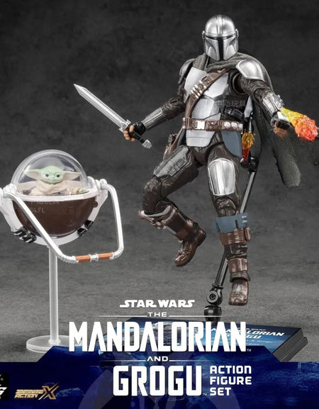 ZD Toys Star Wars Action Figures - The Mandalorian & Grugo Action Figure Set