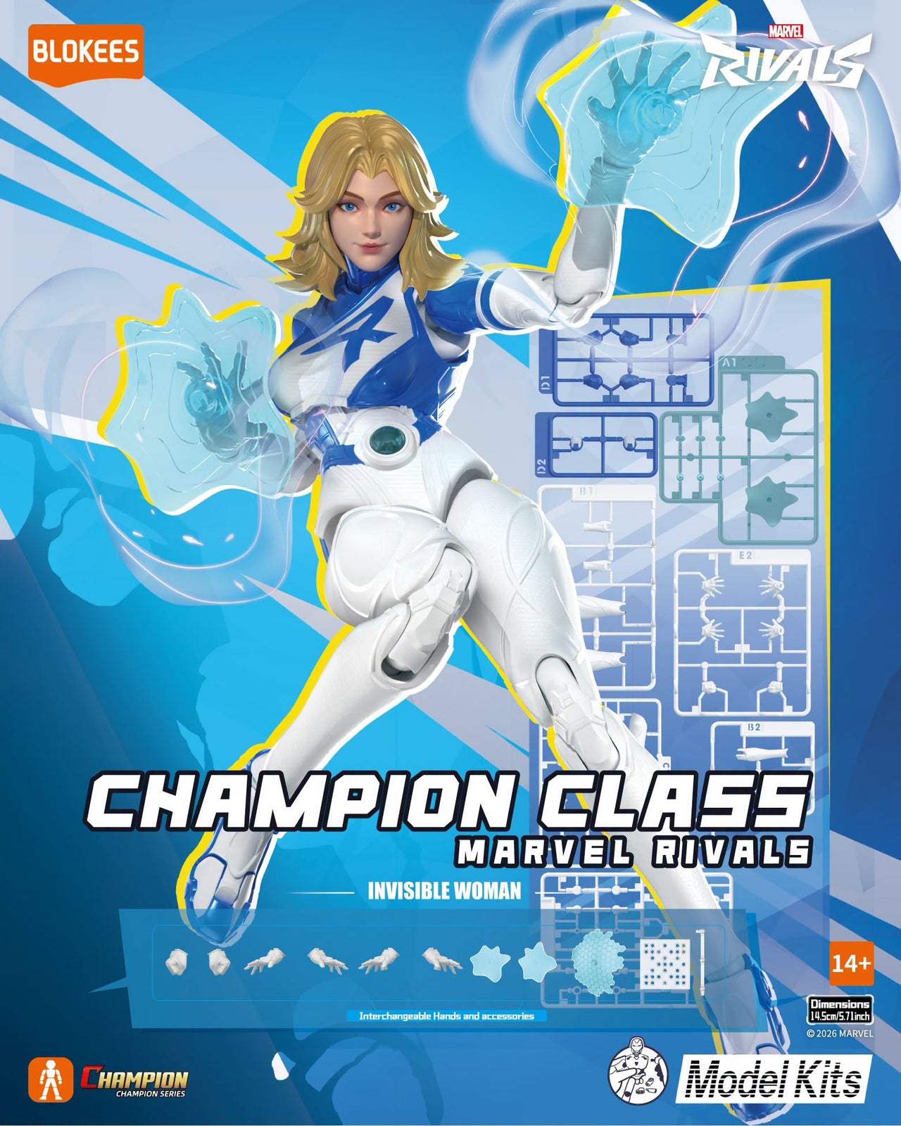 Blokees Marvel Rivals Champion Class Invisible Woman Model Kits Action Figure