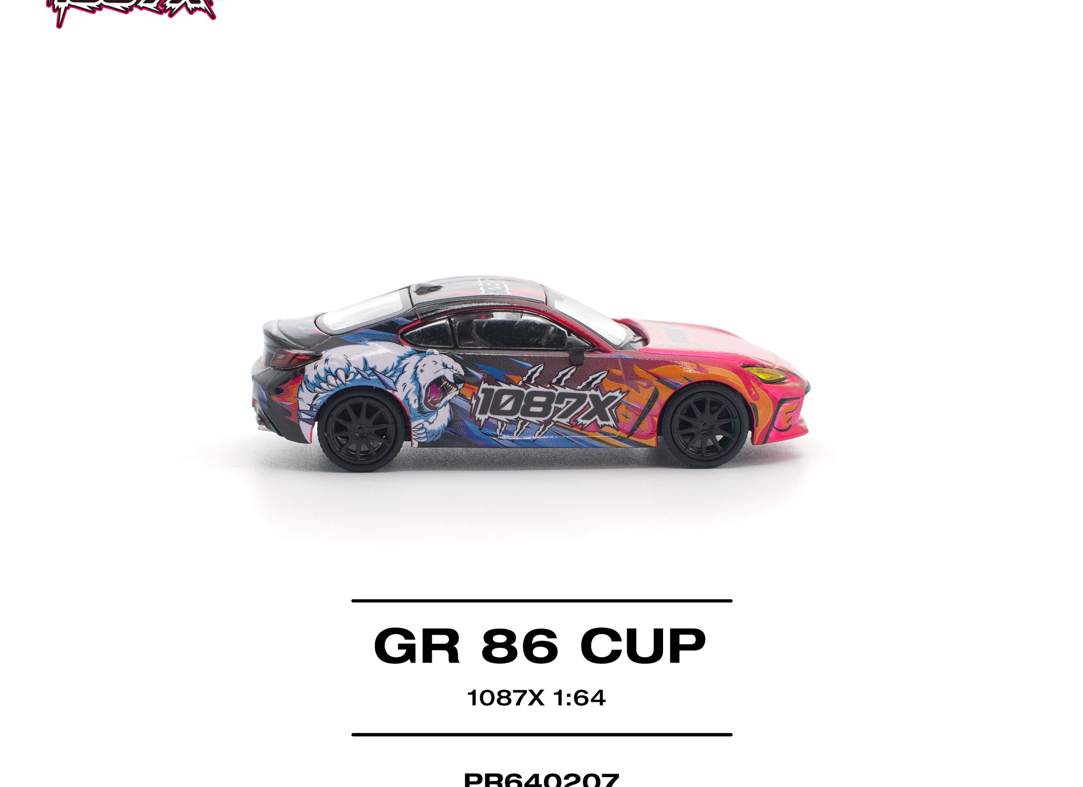 POPRACE 1/64 1087X GR86 CUP Diecast Model Car