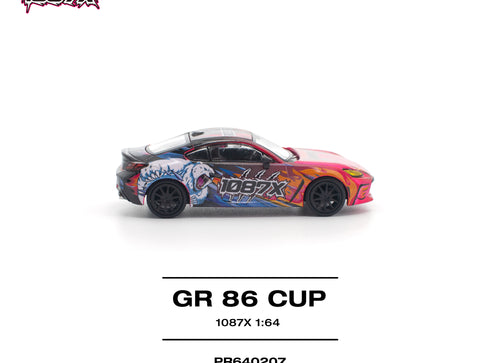 Load image into Gallery viewer, POPRACE 1/64 1087X GR86 CUP Diecast Model Car
