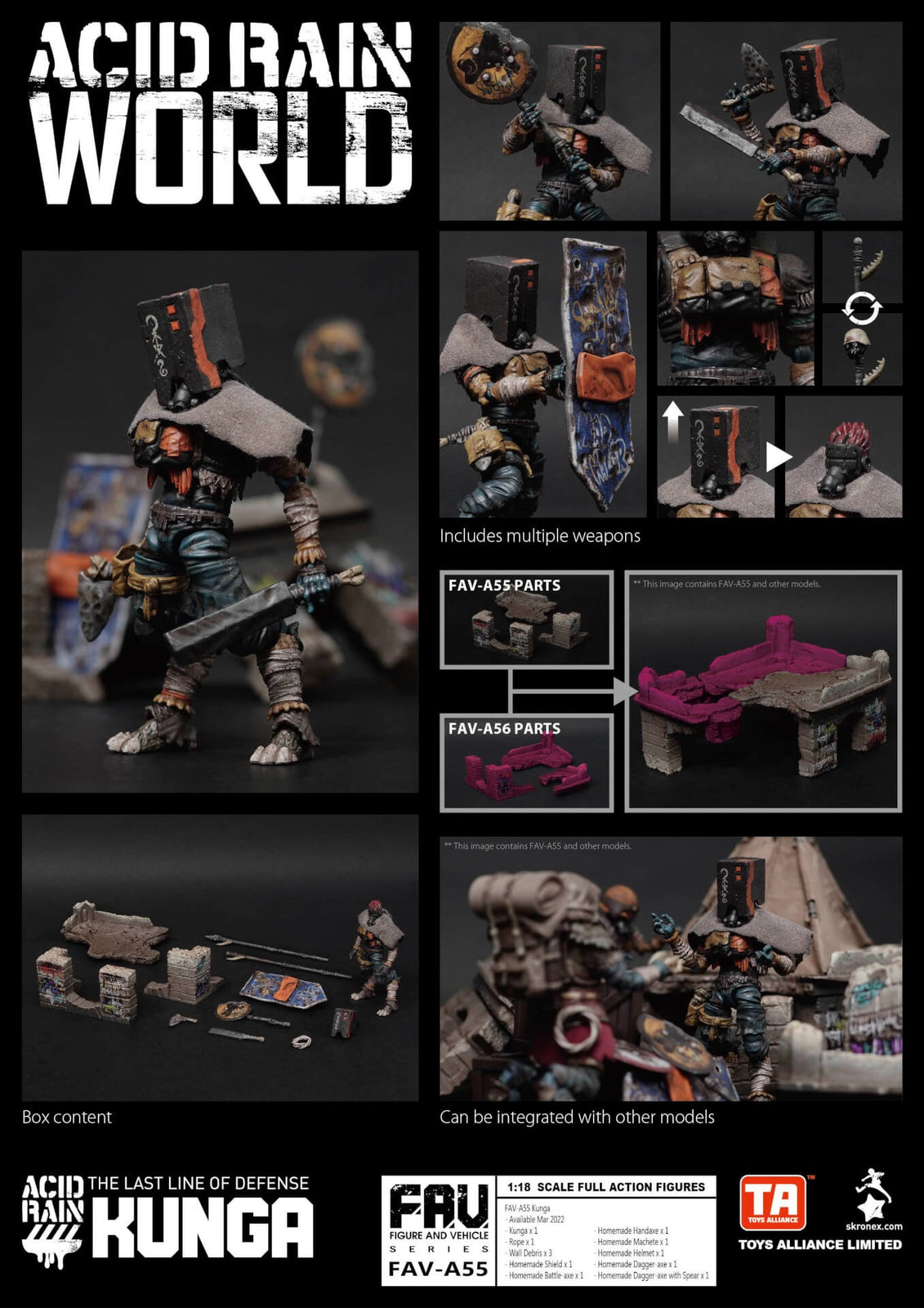 TOYS ALLIANCE x Acid Rain FAV-A55 Kung (Mini Action Figure)