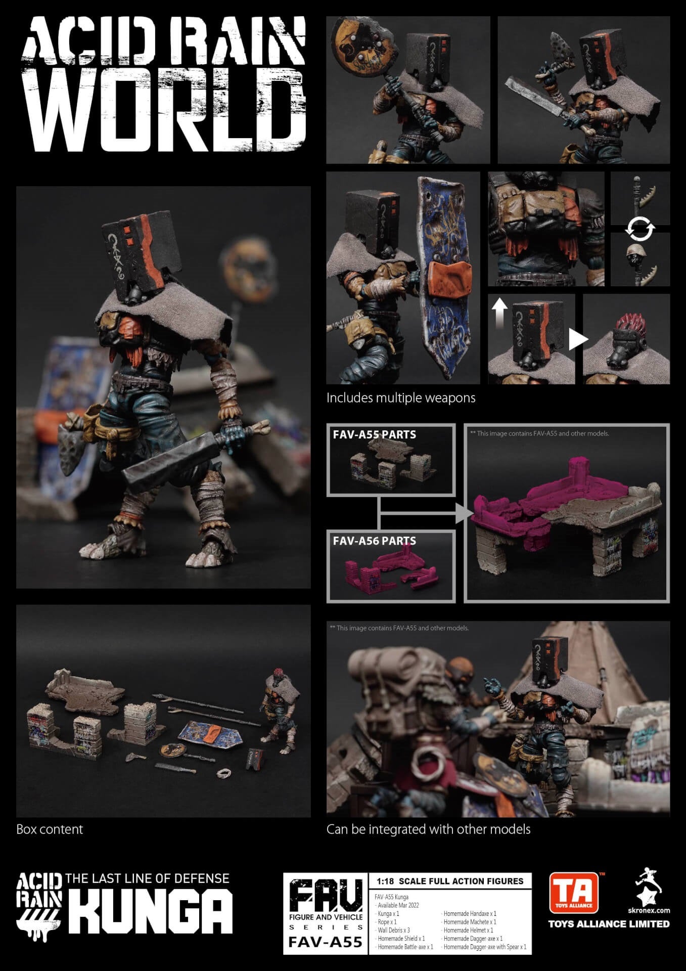 TOYS ALLIANCE x Acid Rain FAV-A55 Kung (Mini Action Figure)