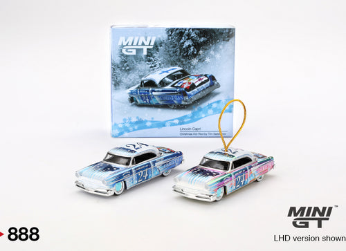 Load image into Gallery viewer, Mini GT #888 Lincoln Capri Christmas Hot Rod by Tim Sadchikov 2024
