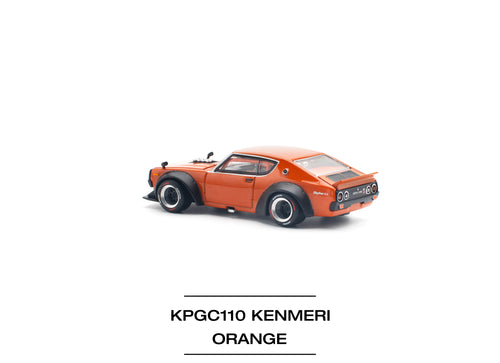 Load image into Gallery viewer, POPRACE 1/64 SKYLINE GT-R V8 DRIFT (KENMERI) ORANGE Model Car
