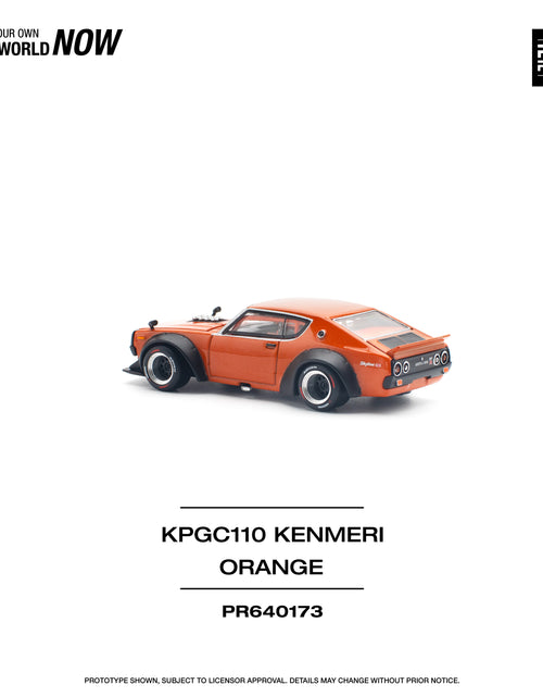 Load image into Gallery viewer, POPRACE 1/64 SKYLINE GT-R V8 DRIFT (KENMERI) ORANGE Model Car
