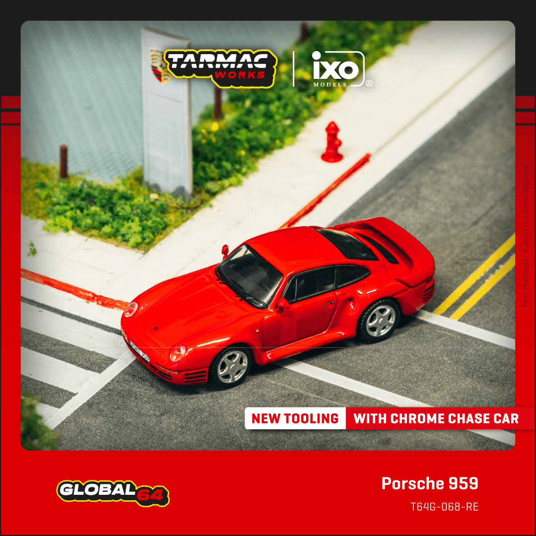 Tarmac Works 1/64 Porsche 959 Red Diecast Model Car