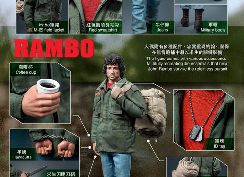 Load image into Gallery viewer, Threezero Rambo: First Blood 1/6 John Rambo (Field Jacket) Action Figure Set
