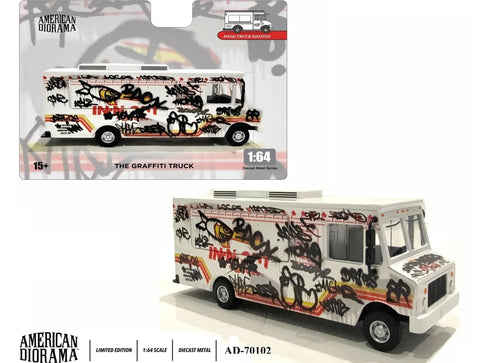 Load image into Gallery viewer, American Diorama 1:64 Food Truck series – Graffiti Style Model Car
