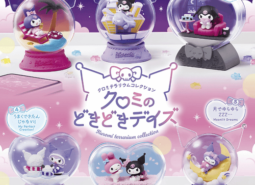 Load image into Gallery viewer, Re-ment Kuromi Terrarium Collection Figurine Complete set of 6
