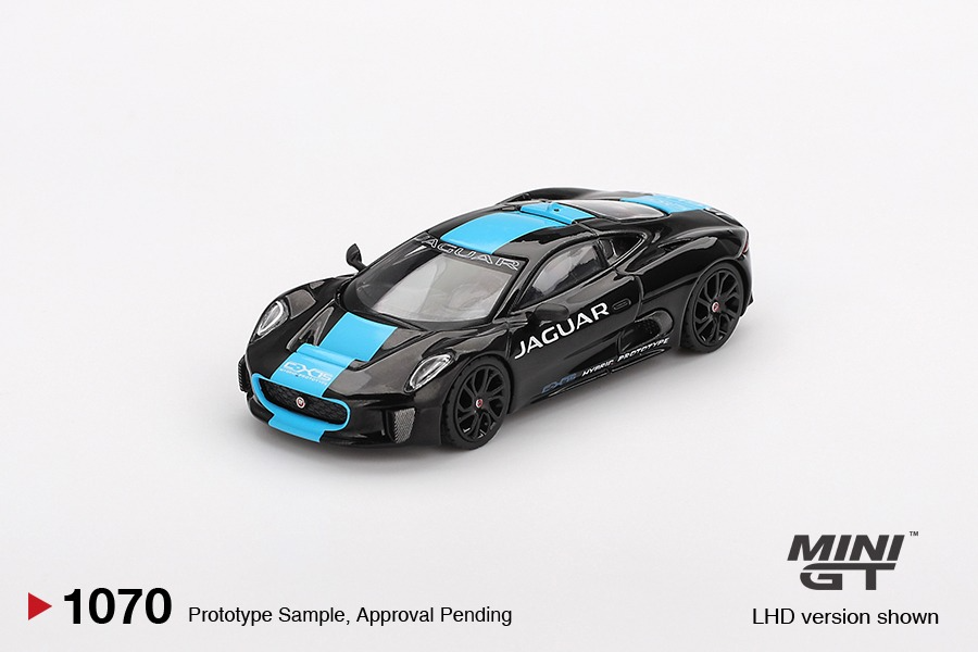 MINI GT 1/64 #1070 Jaguar C-X75 Black Diecast Model Car