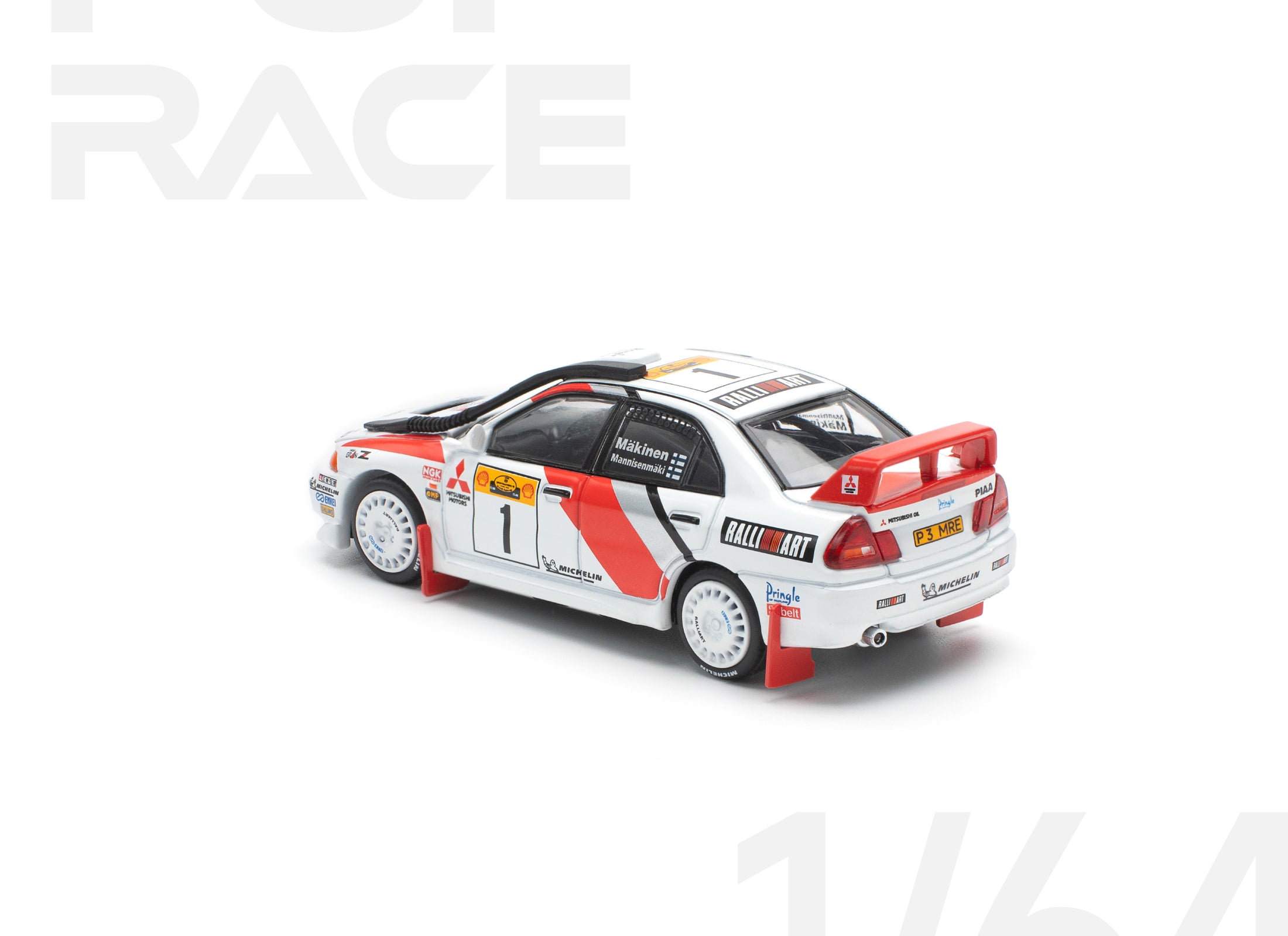 POP RACE 1/64 Mitsubishi lancer evolution iv safari rally kenya 1998