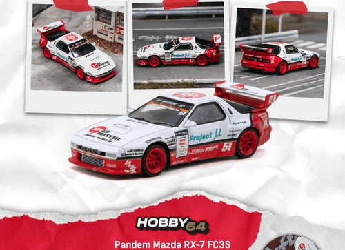 Load image into Gallery viewer, (Pre-order) Tarmac Works 1/64 Pandem Mazda RX-7 FC3S Watanabe Diecast Model Car
