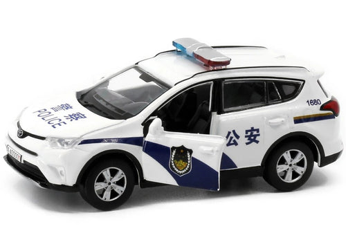 Load image into Gallery viewer, Tiny City CN6 Die-cast 1/64 Model Car - Toyota Rav4 Beijing Police (White)
