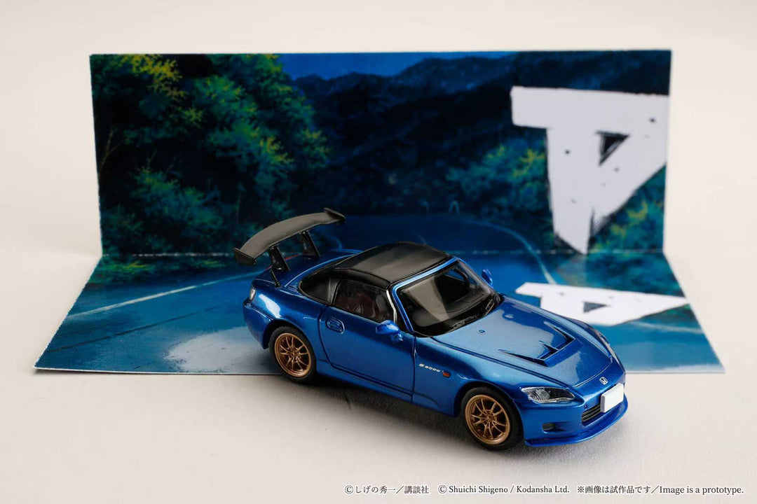 (Pre-order) Hobby JAPAN 1/64 Honda S2000 Initial D Joshima VS Fujiwara Blue