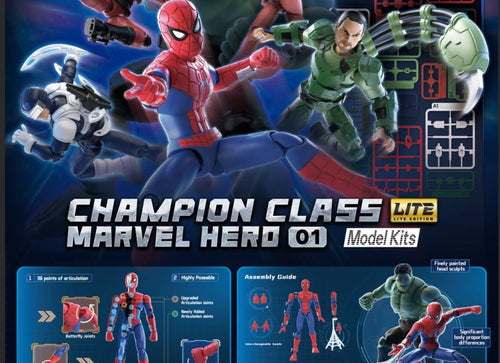Load image into Gallery viewer, Blokees Figure Marvel Champion Class Lite 01 Spider-Man Brand New Day Full set
