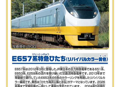 Load image into Gallery viewer, Takara Tomy Plarail S-19 Limited Express Train Series E657 Revival Color Yellow
