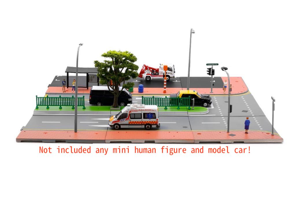 TINY City scale 1:64 Street Diorama Painted Model - S2 Singapore Road Set