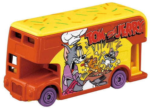 Load image into Gallery viewer, Takara Tomy Dream Tomica Diecast SP Tom and Jerry Jerry Wrapping Bus Orange
