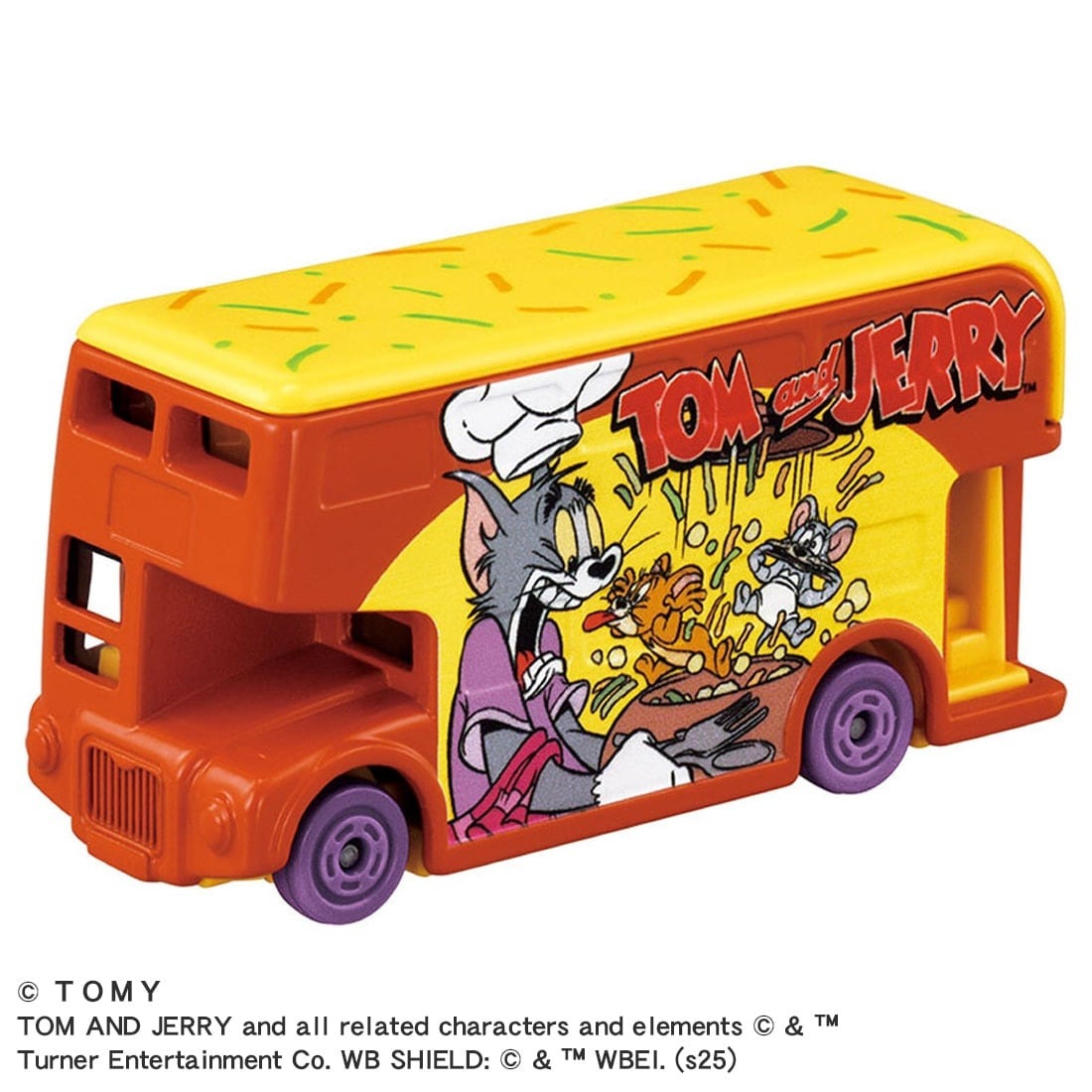 Takara Tomy Dream Tomica Diecast SP Tom and Jerry Jerry Wrapping Bus Orange